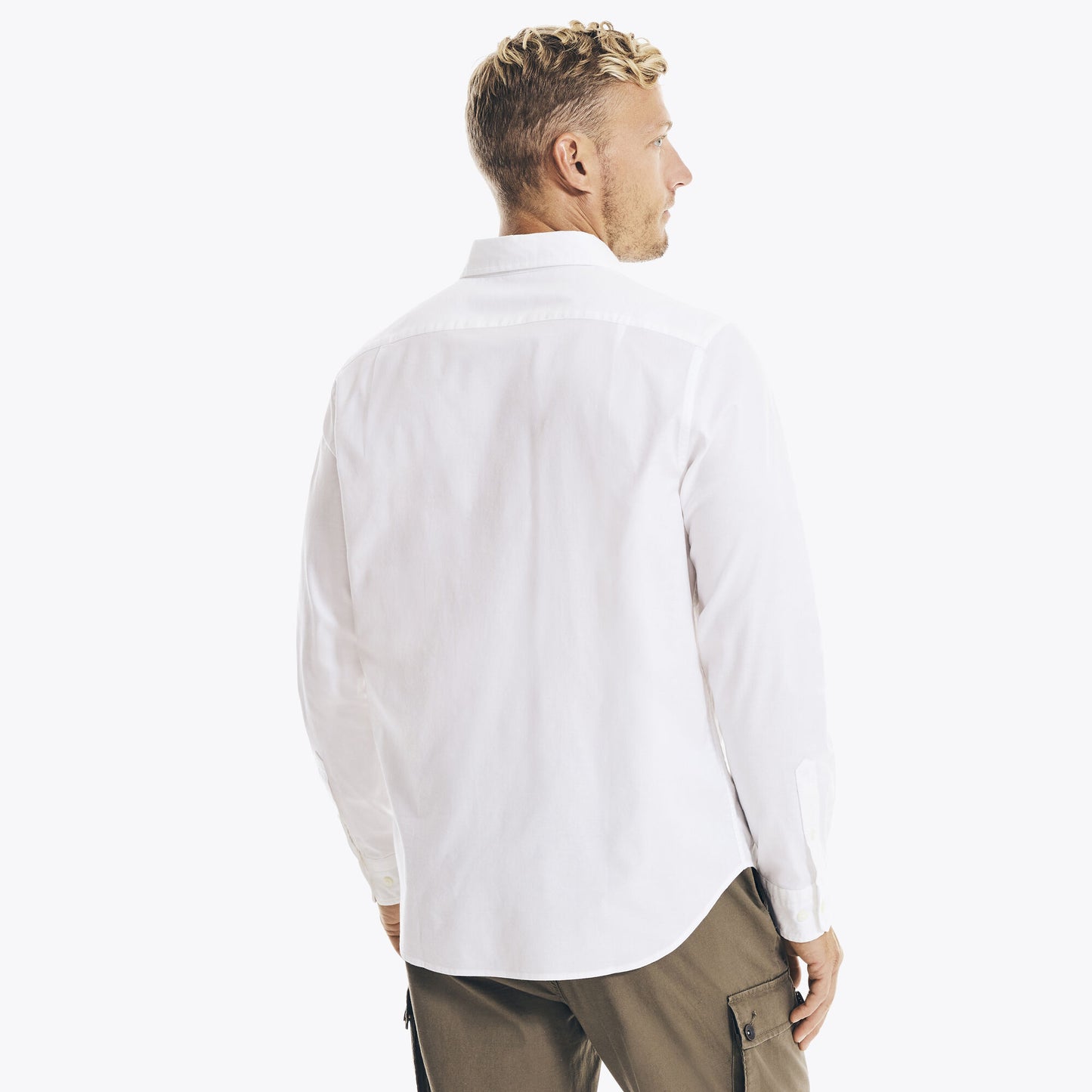 Nautica Poplin White Button Up