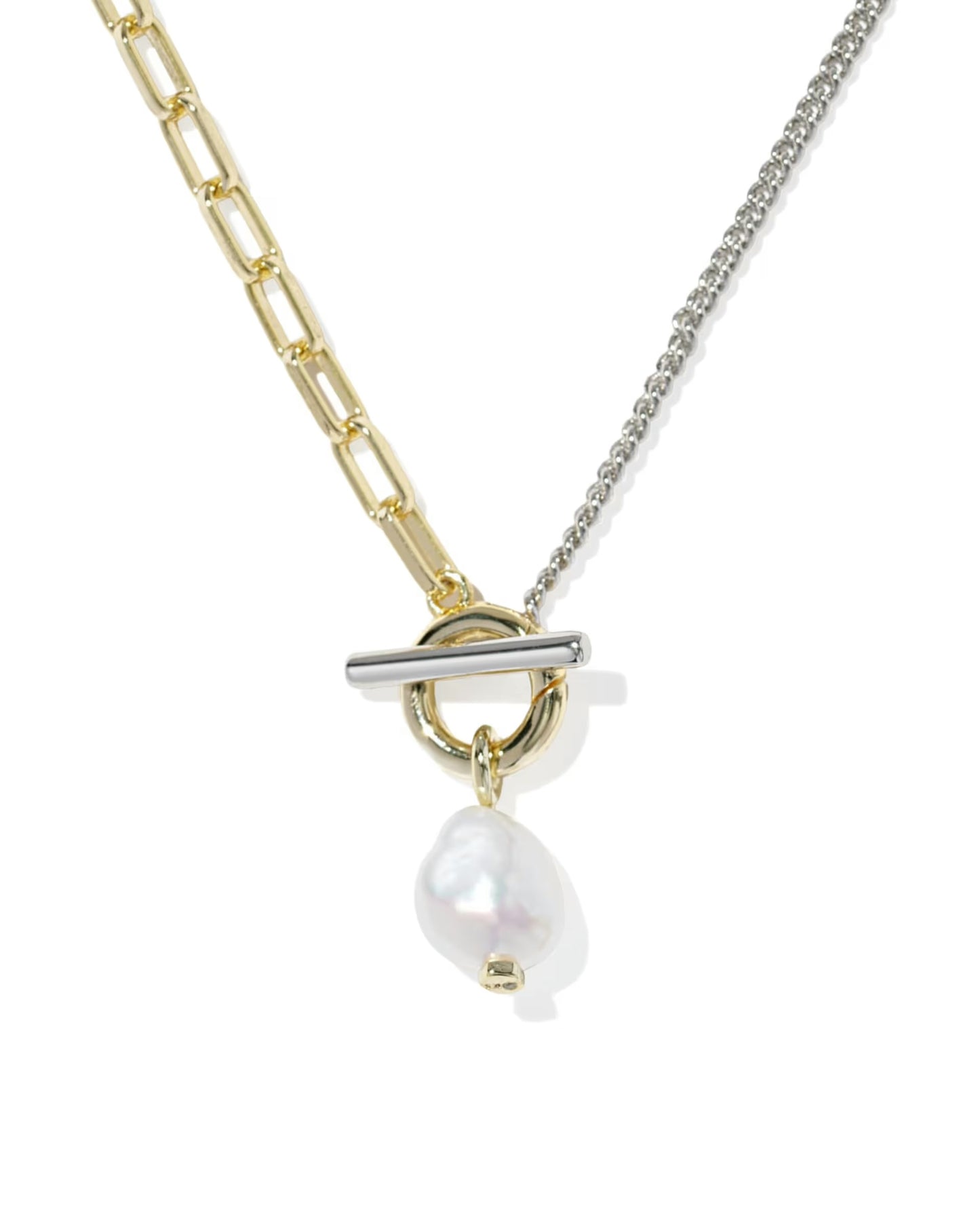 Kendra Scott Leighton Mixed Metal Pearl Chain Necklace