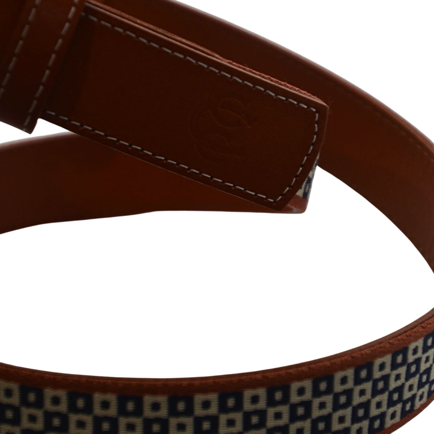 Cowboy Country Club WOVEN LEATHER AZTEC CHECKER BELT