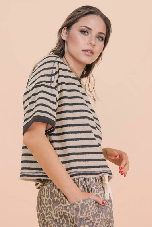 Oversized Stripe Casual Comfy Knit Top