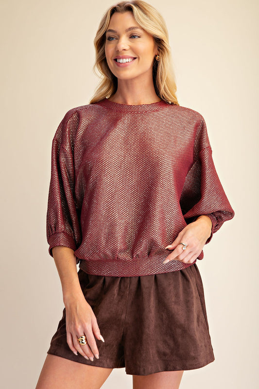 Pullover Metallic Sweatshirt