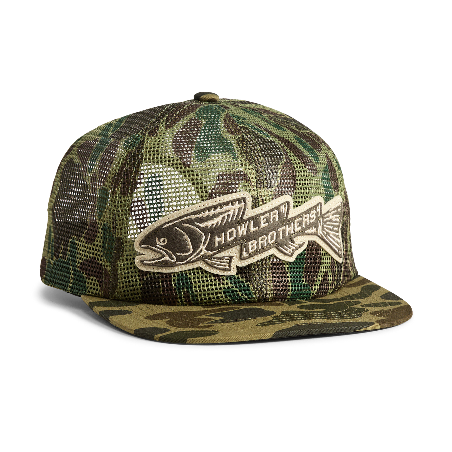Howler Bros. UNSTRUCTURED SNAPBACK HATS TROUT BOLT : CAMO