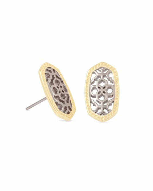 Kendra Scott ELLIE STUD EARRINGS GOLD - SILVER FILIGREE MIX