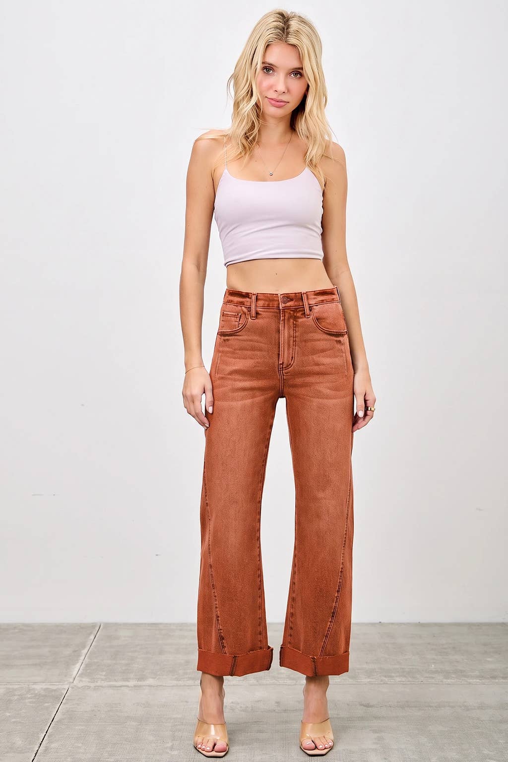 Pumpkin HIGH RISE STRAIGHT WITH CUFF