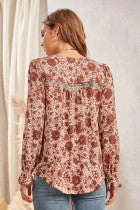 Amber Floral Embroidery Top