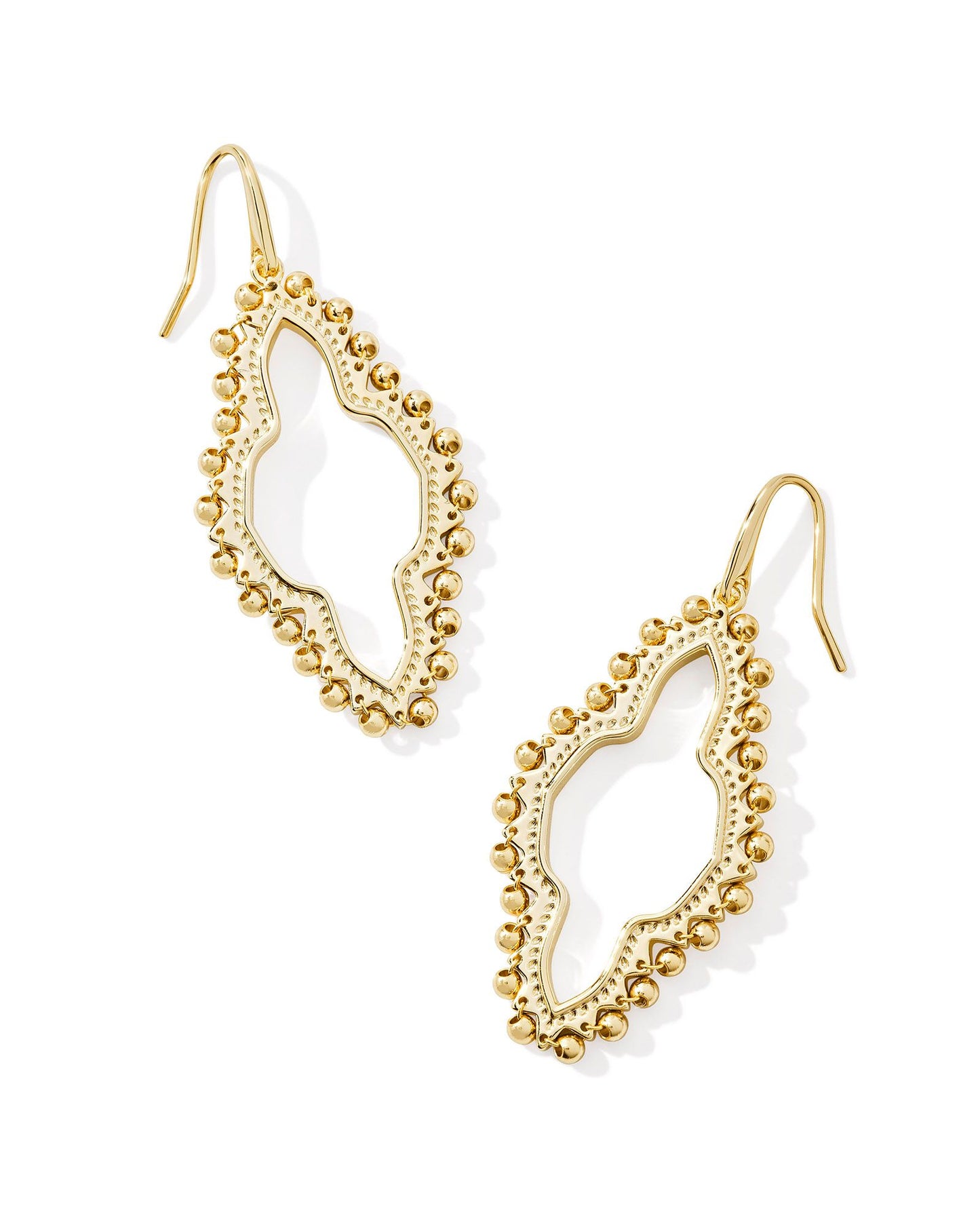 Kendra Scott Abbie Beaded Open Frame Earrings (Gold or Silver)