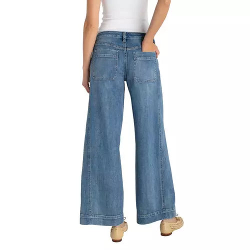 Liverpool Utility Detail Stride Wide Leg Jeans