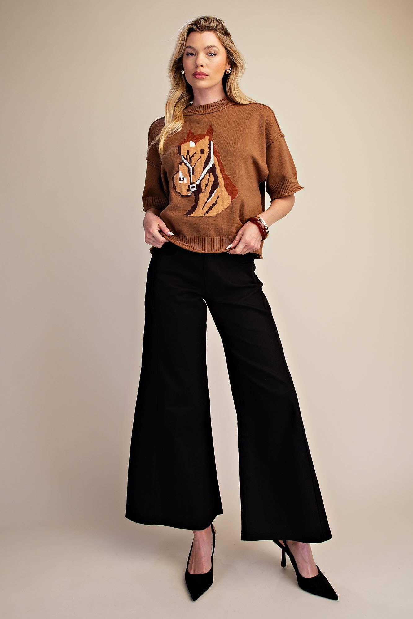 Western Horse Crew Neck Sweater