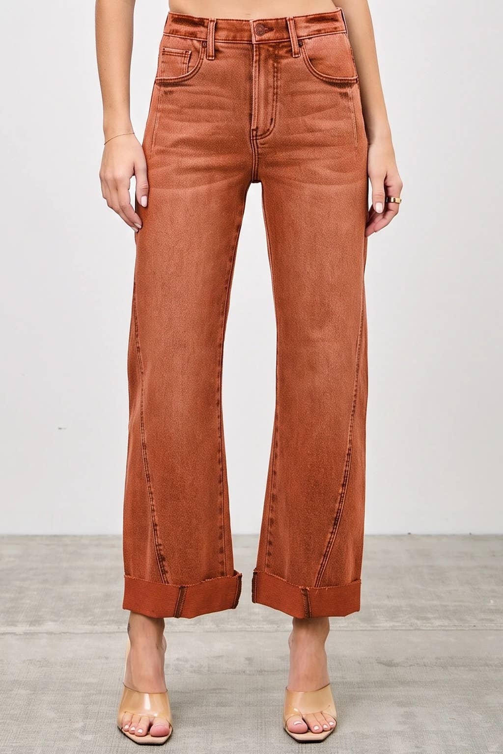 Pumpkin HIGH RISE STRAIGHT WITH CUFF