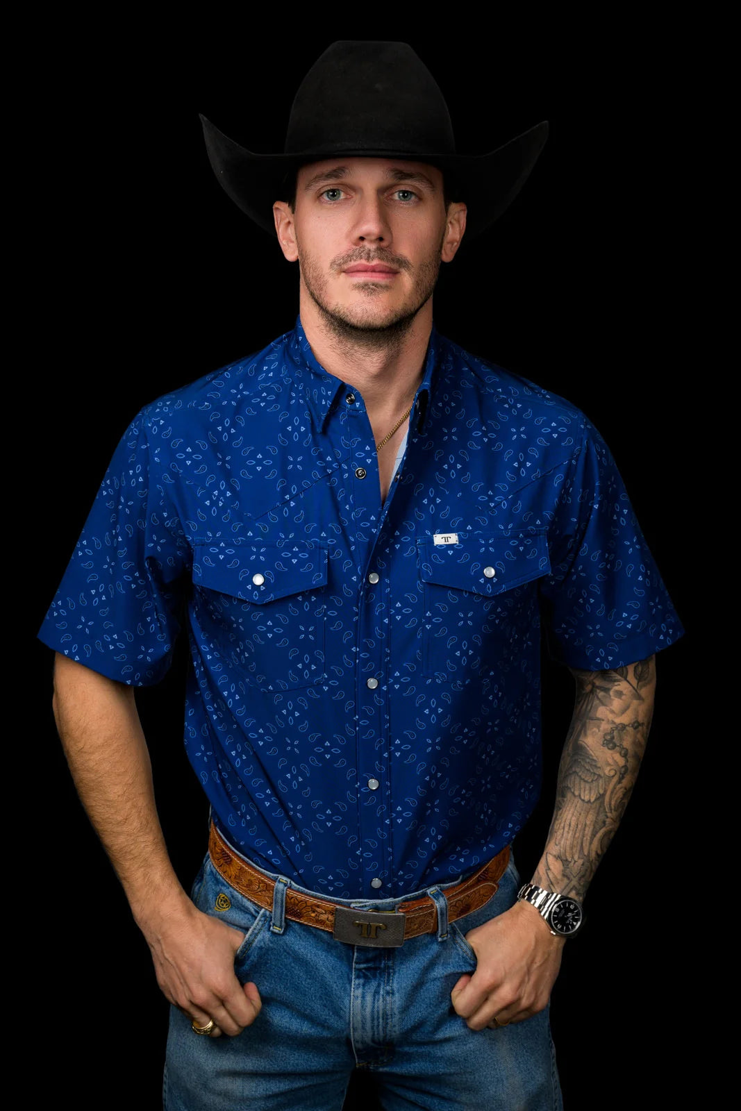 Ferrell THE TANNER SHORT SLEEVE PEARL SNAP SHIRT