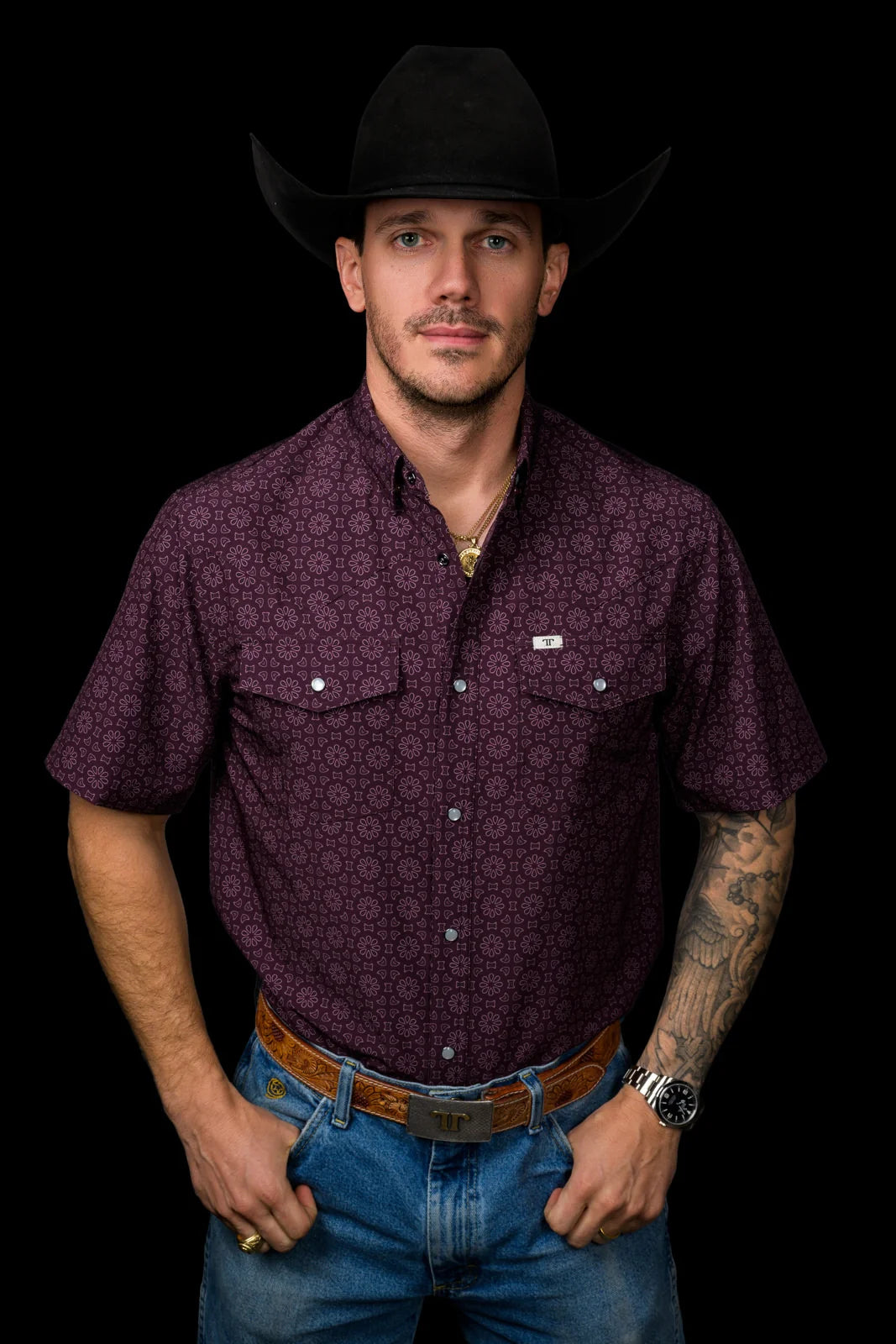 Ferrell The Fletcher Short Sleeve Pearl Snap Shirt