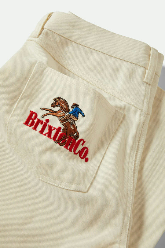 Brixton Margo Cropped 5-Pocket Pant - Off White