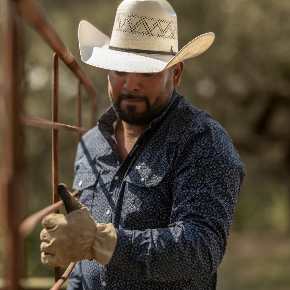Ferrell Brand THE SILAS IN BLACK- LONG SLEEVE SNAP SHIRT