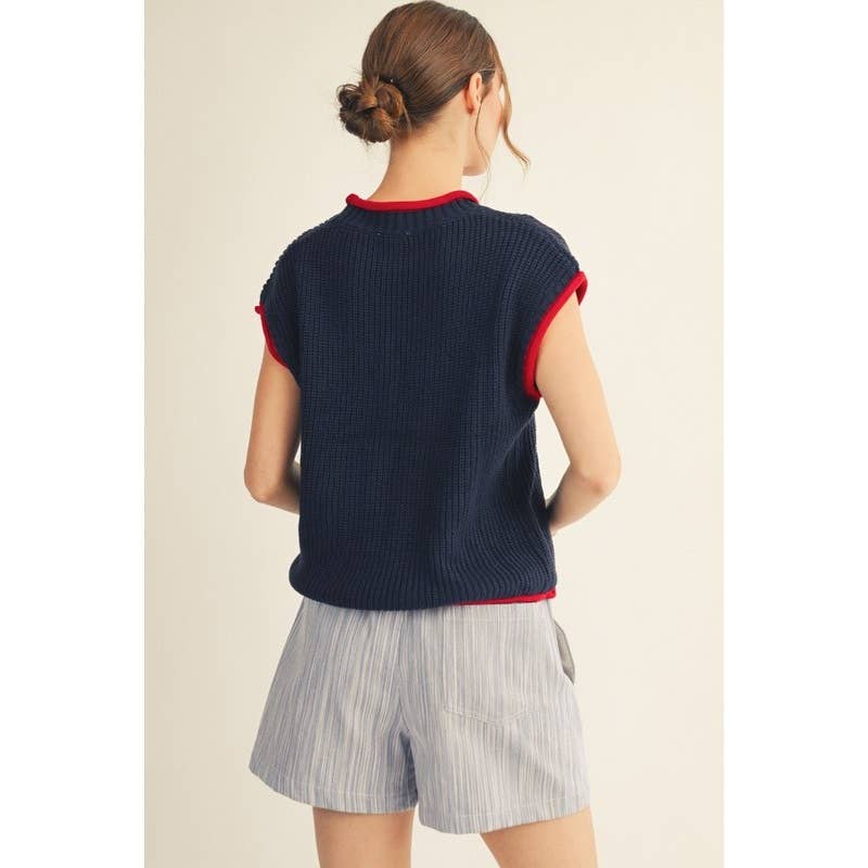 American Flag Sweater Top