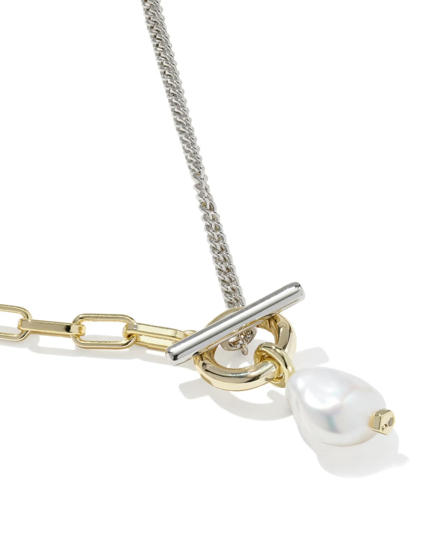 Kendra Scott Leighton Mixed Metal Pearl Chain Necklace