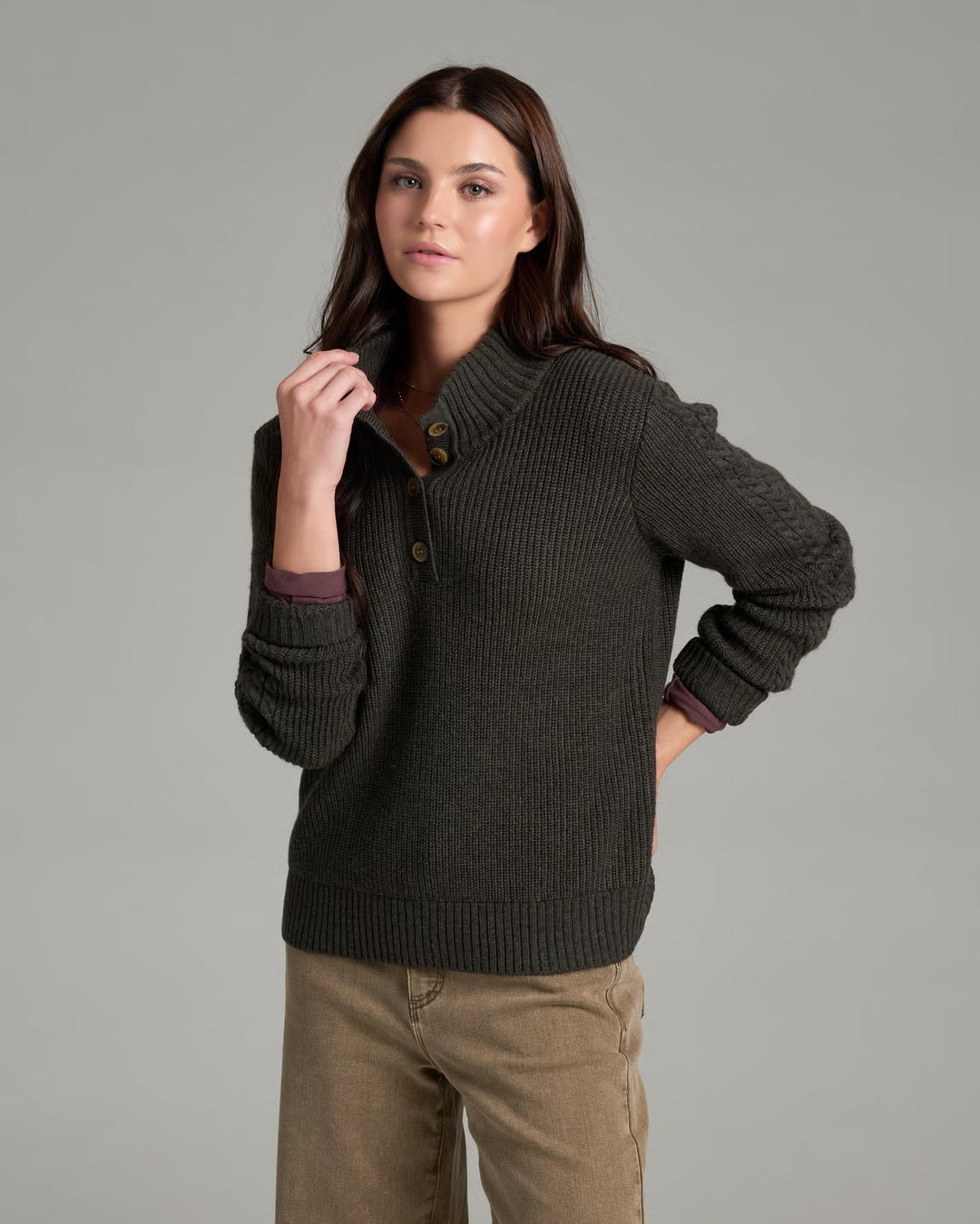 KÜHL Fireside™ Henley Sweater - Charcoal