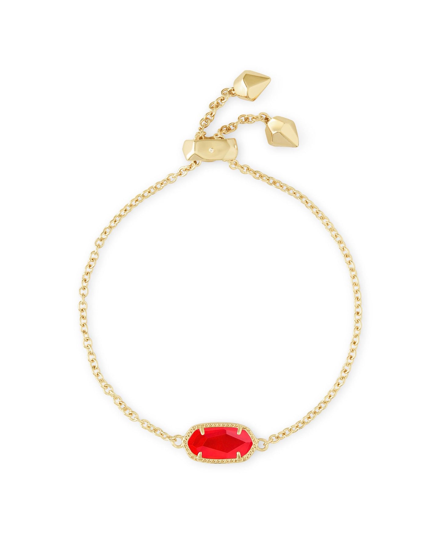 Kendra Scott ELAINA DELICATE CHAIN BRACELET GOLD RED ILLUSION