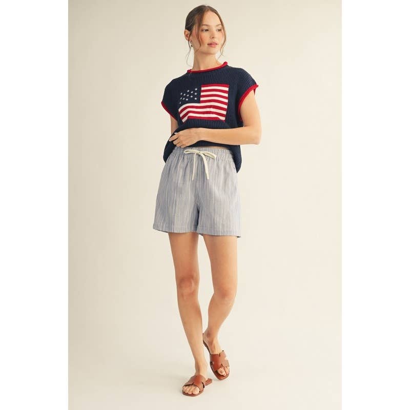 American Flag Sweater Top