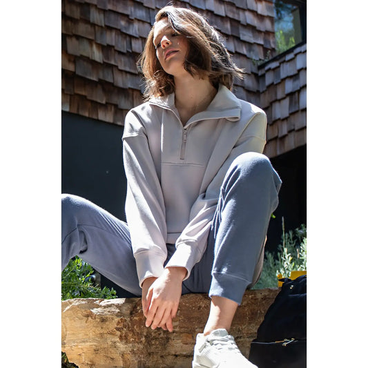 Modal Scuba Quarter Zip Funnel Neck Pullover