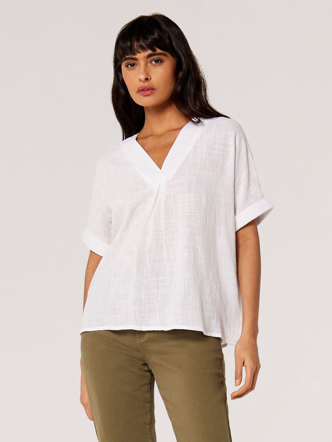 Relaxed-Fit V-Neck Blouse