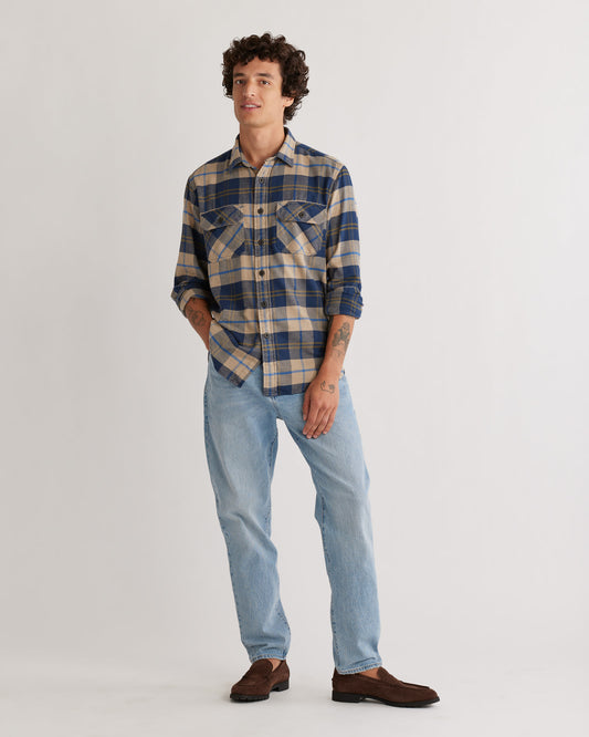 Pendleton MEN'S PLAID BURNSIDE DOUBLE-BRUSHED FLANNEL SHIRT