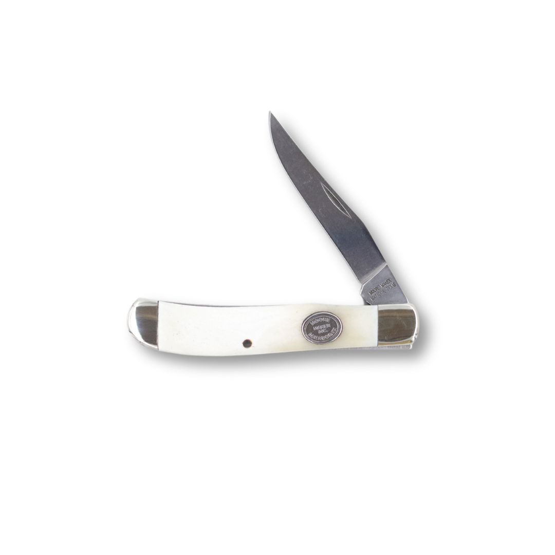 Moore Maker 3 1/2″ WHITE BONE LINER LOCK