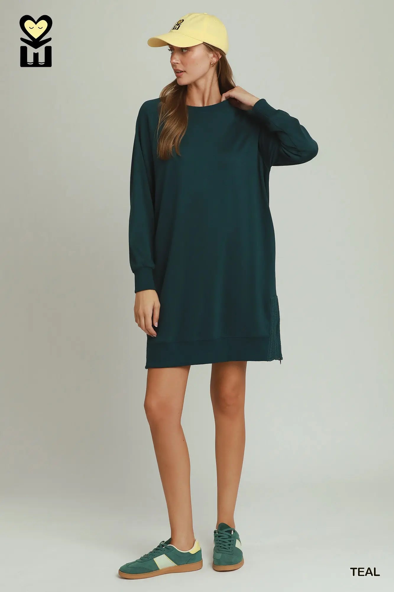 LUXEKNIT Side Crochet Zipper Detailed Dress