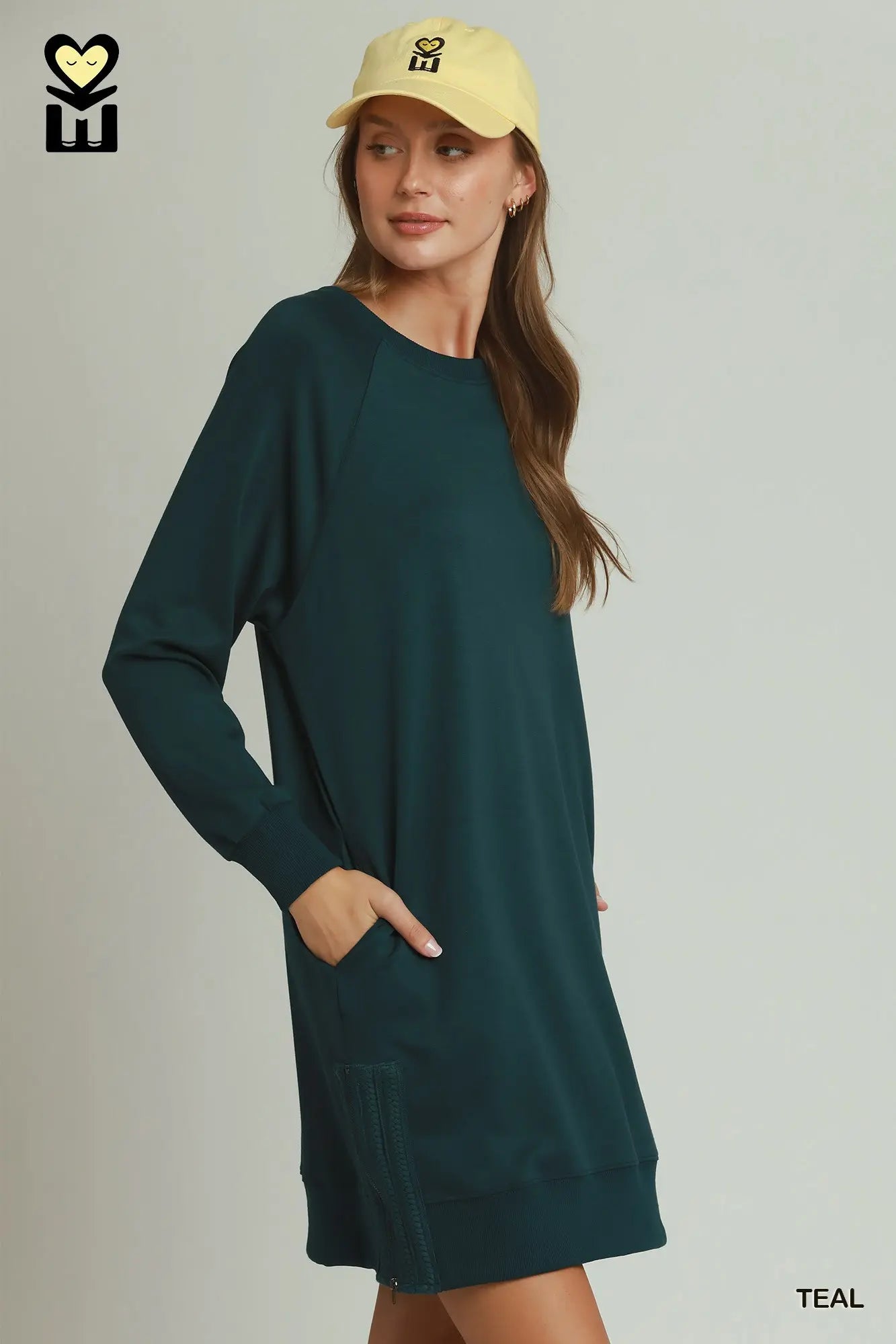 LUXEKNIT Side Crochet Zipper Detailed Dress