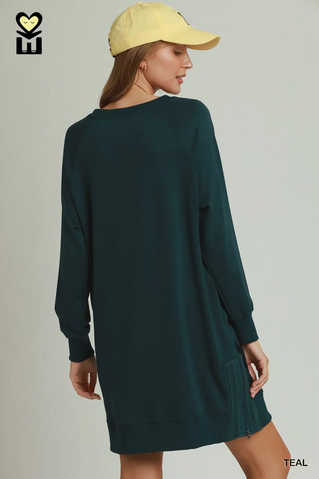 LUXEKNIT Side Crochet Zipper Detailed Dress