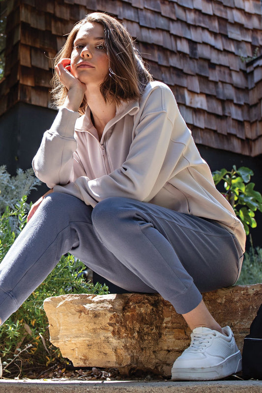 Scuba Quarter Zip Funnel Neck Pullover