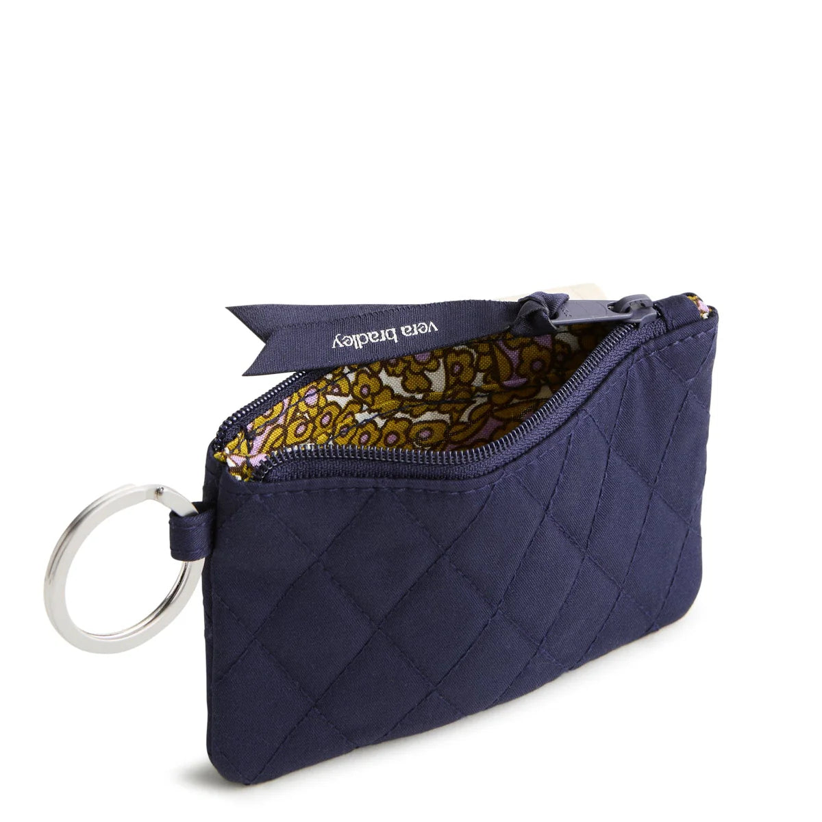 Vera Bradley Zip ID Case Peacoat in Premium Cotton