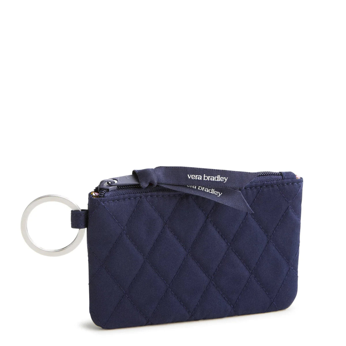 Vera Bradley Zip ID Case Peacoat in Premium Cotton