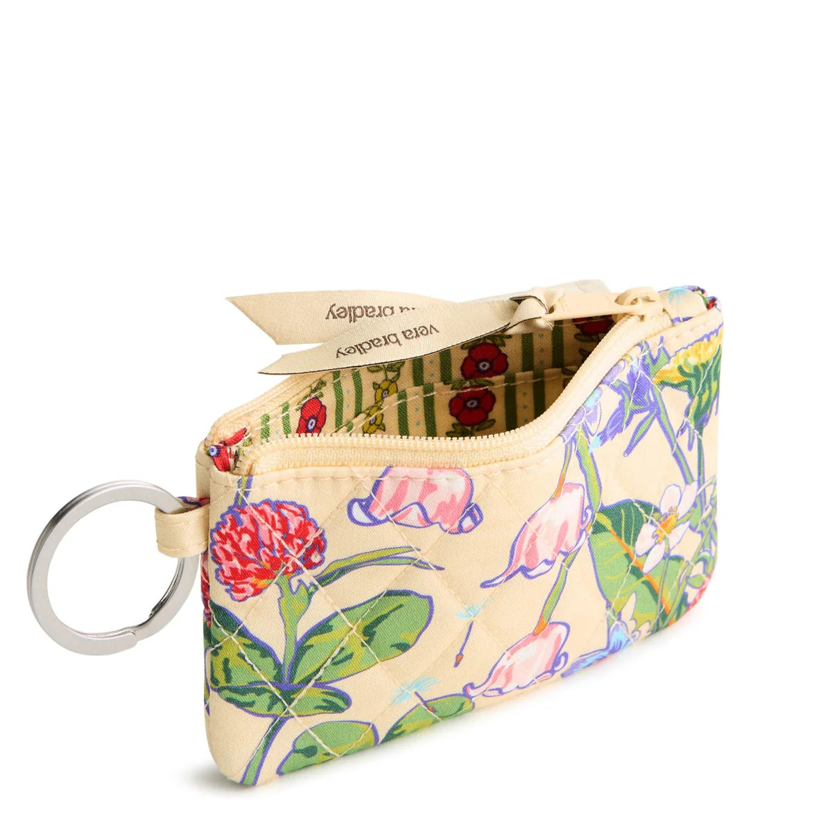 Vera Bradley Zip ID Case All The Pretty Wildflowers in Premium Cotton