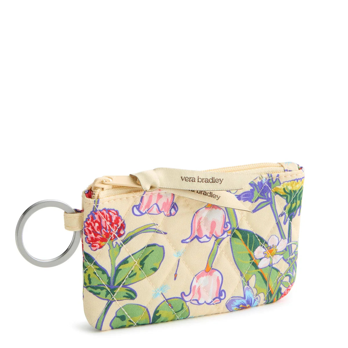 Vera Bradley Zip ID Case All The Pretty Wildflowers in Premium Cotton