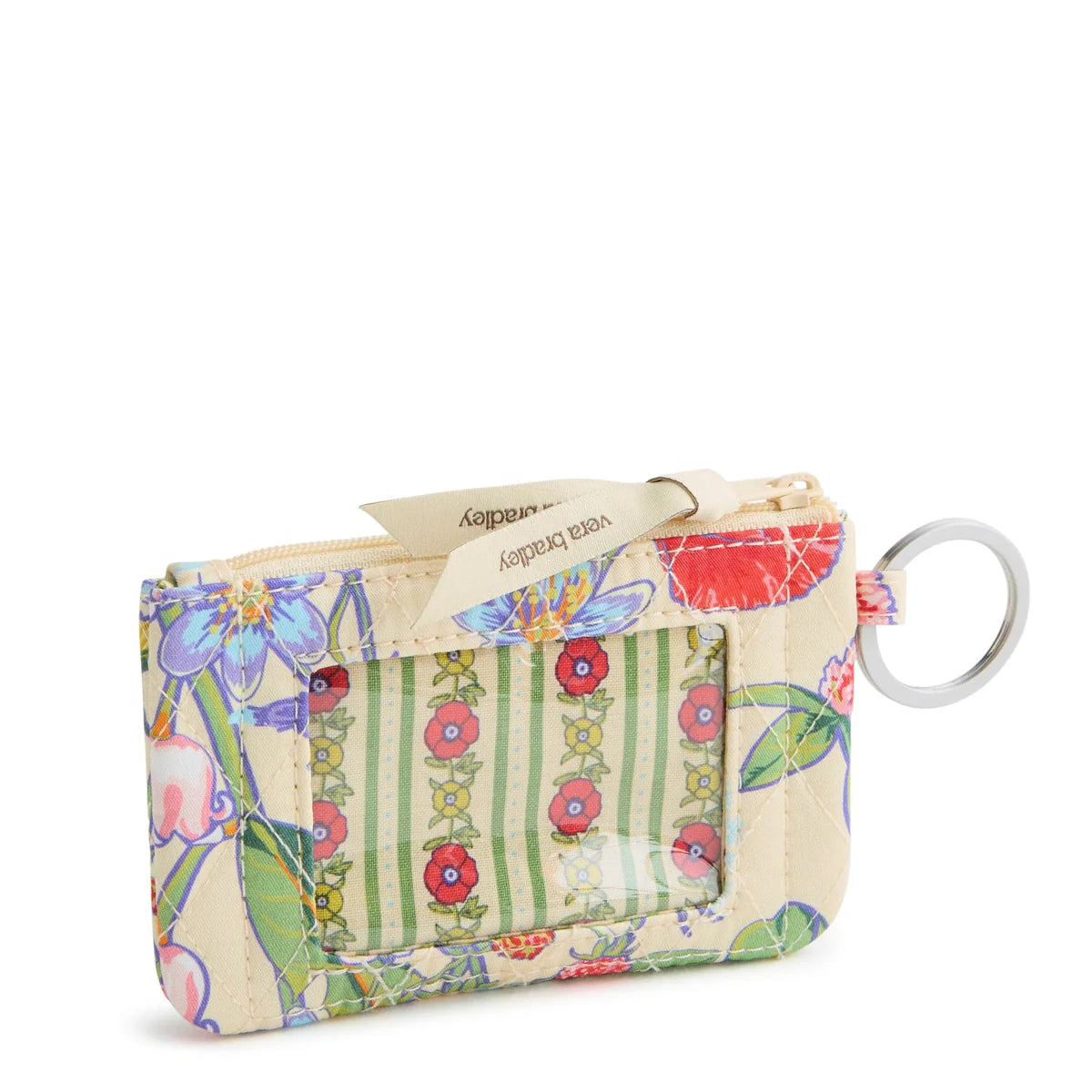 Vera Bradley Zip ID Case All The Pretty Wildflowers in Premium Cotton