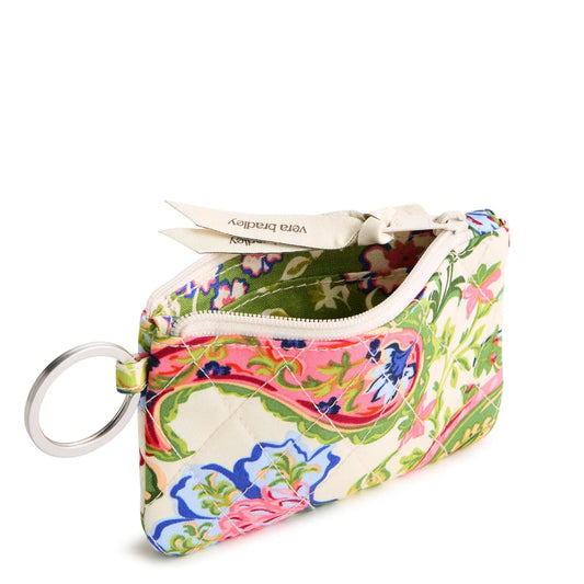 Vera Bradley Zip ID Case Vibrant Paisley in Premium Cotton
