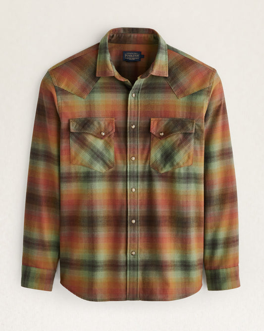 Pendleton MEN'S PLAID WYATT SNAP-FRONT COTTON SHIRT