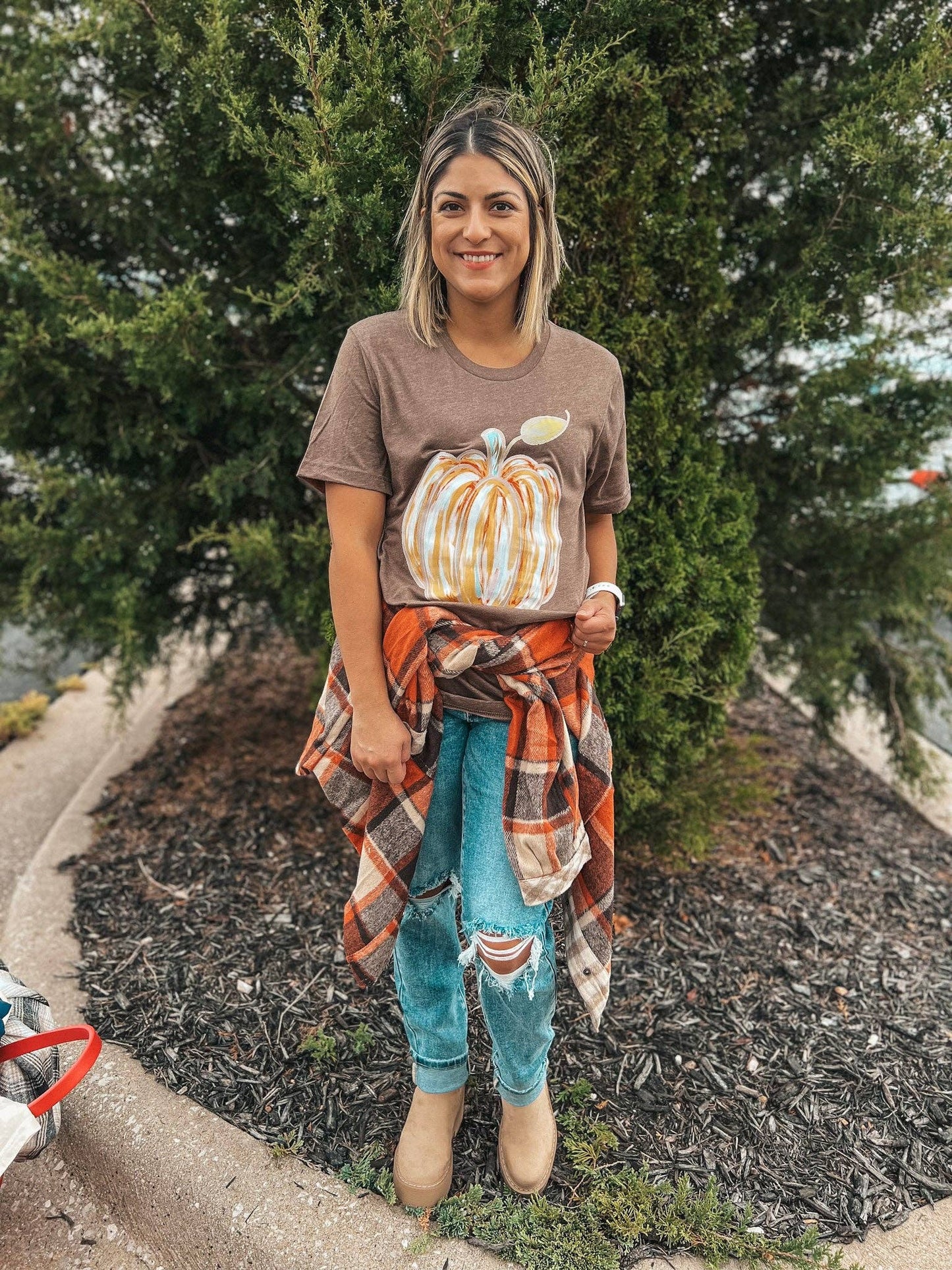 WATERCOLOR PUMPKIN TEE