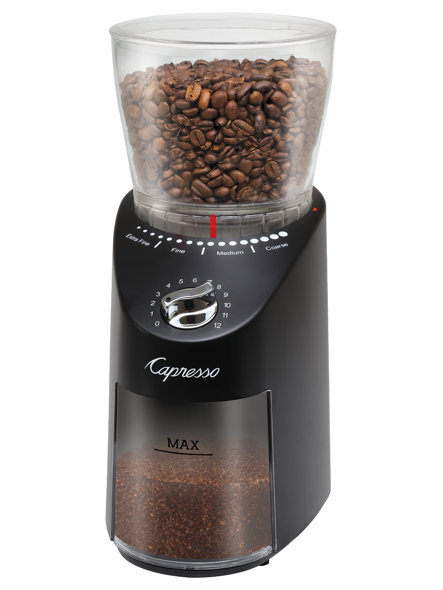 Capresso Infinity Plus Conical Burr Grinder, Black