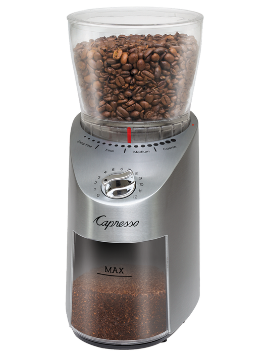 Capresso Infinity Plus Conical Burr Grinder, Stainless Steel