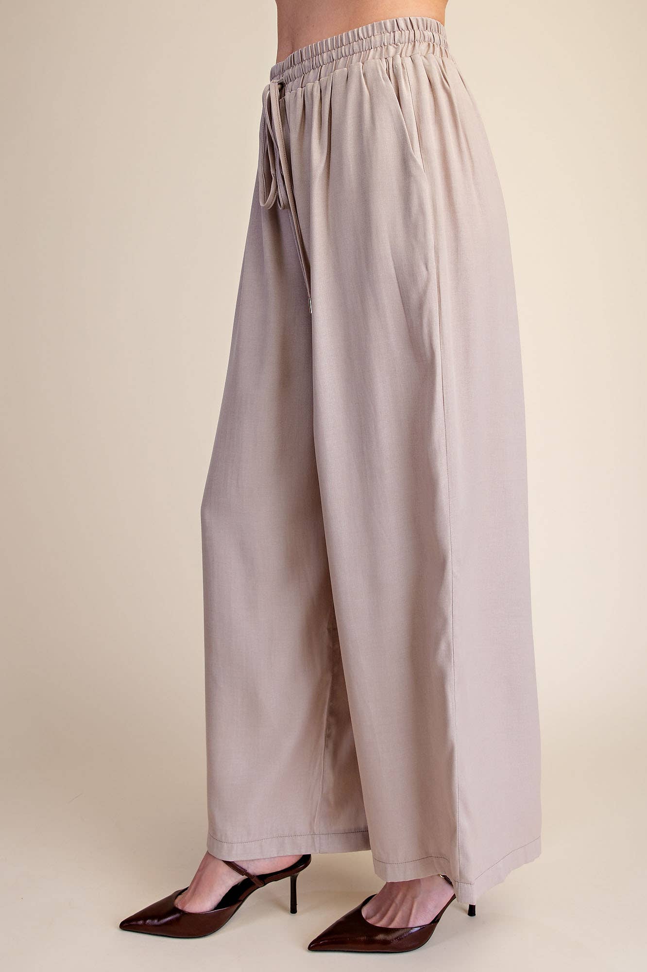 Drawstring Wide Leg Pants