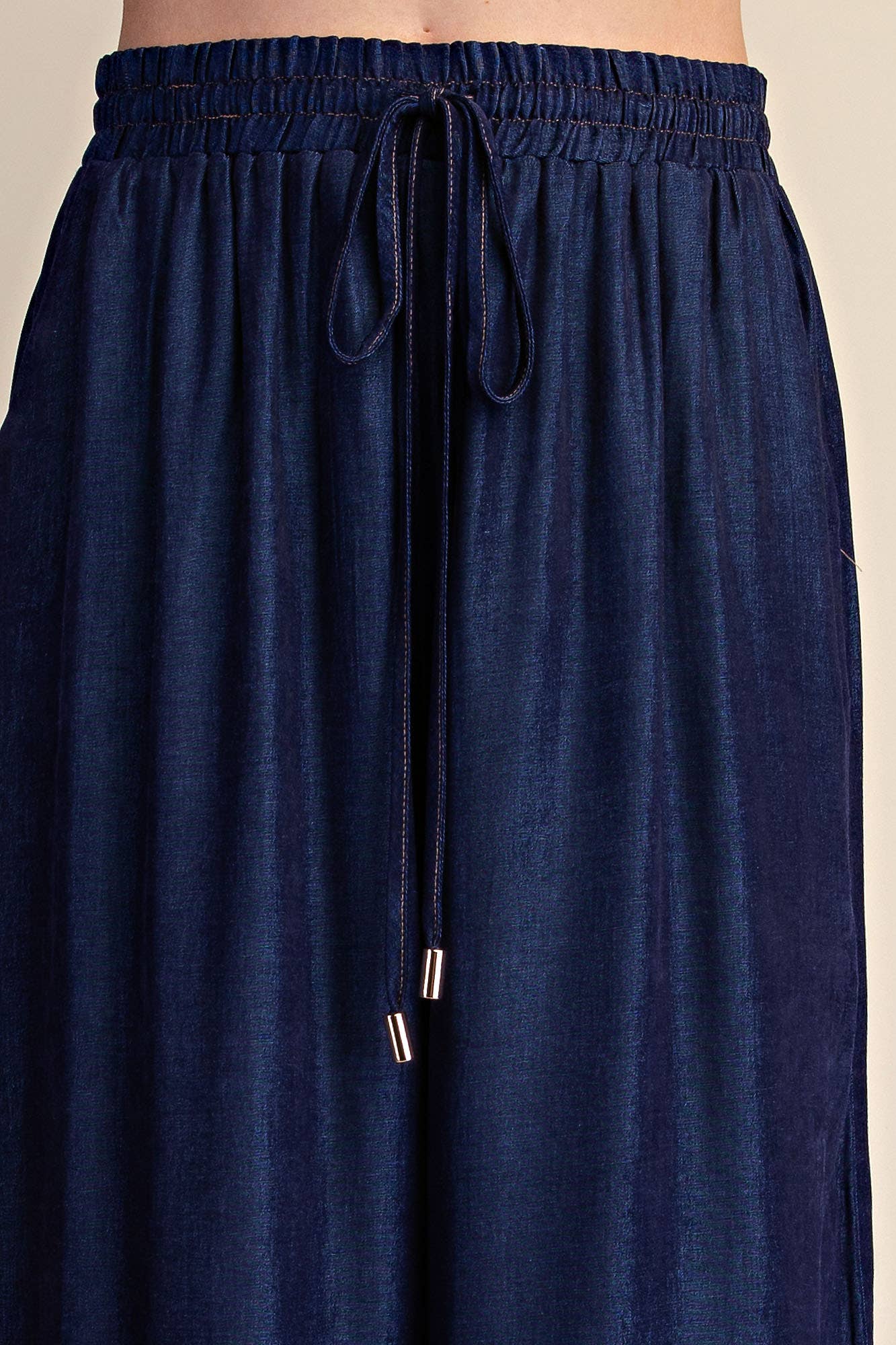Drawstring Wide Leg Pants