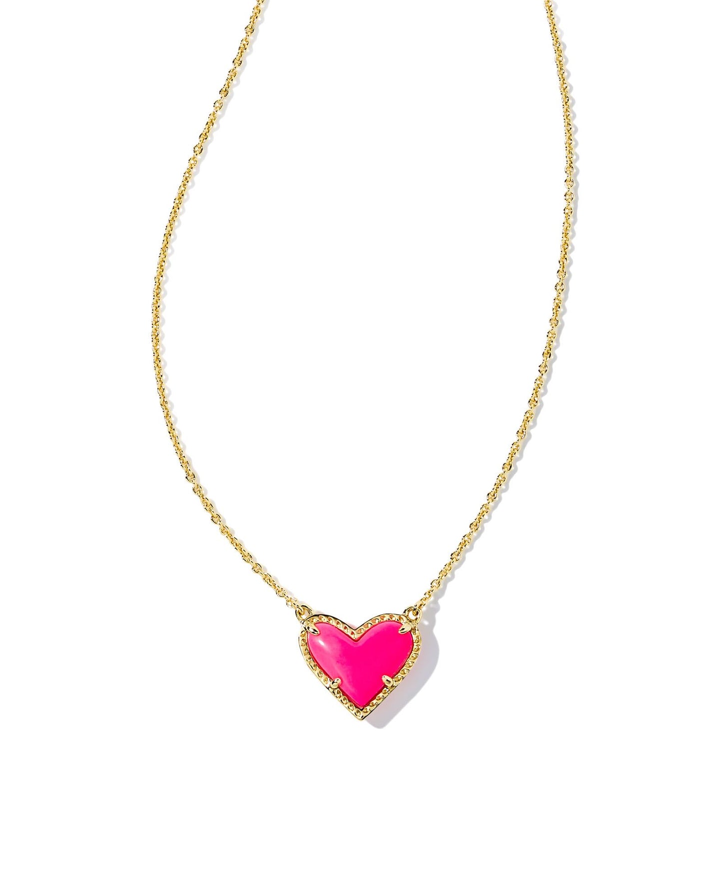Kendra Scott Ari Heart Gold Pendant Necklace (Multiple Colors)