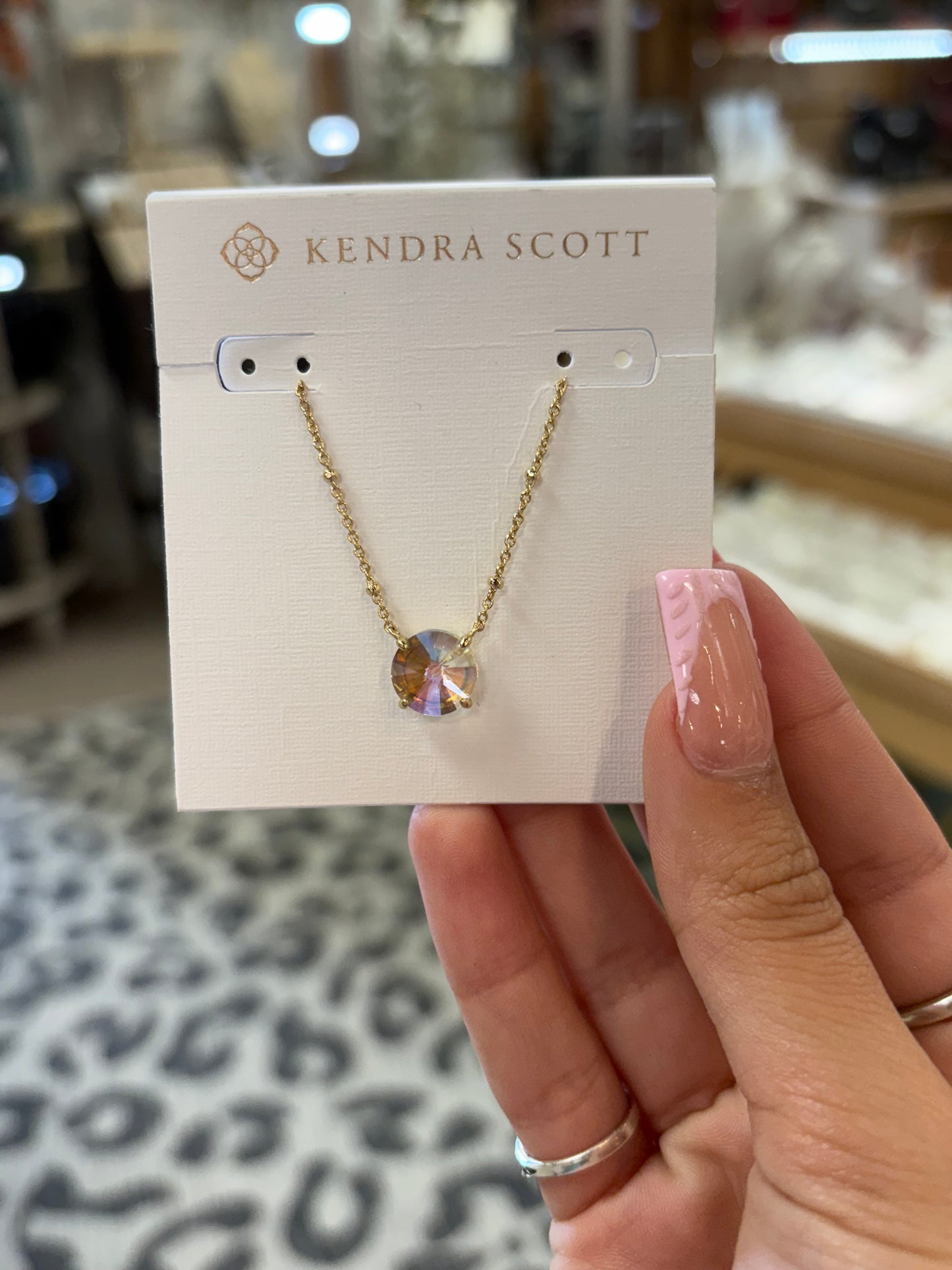 Kendra Scott Jolie Necklace in Dichroic Glass (Gold or Silver)