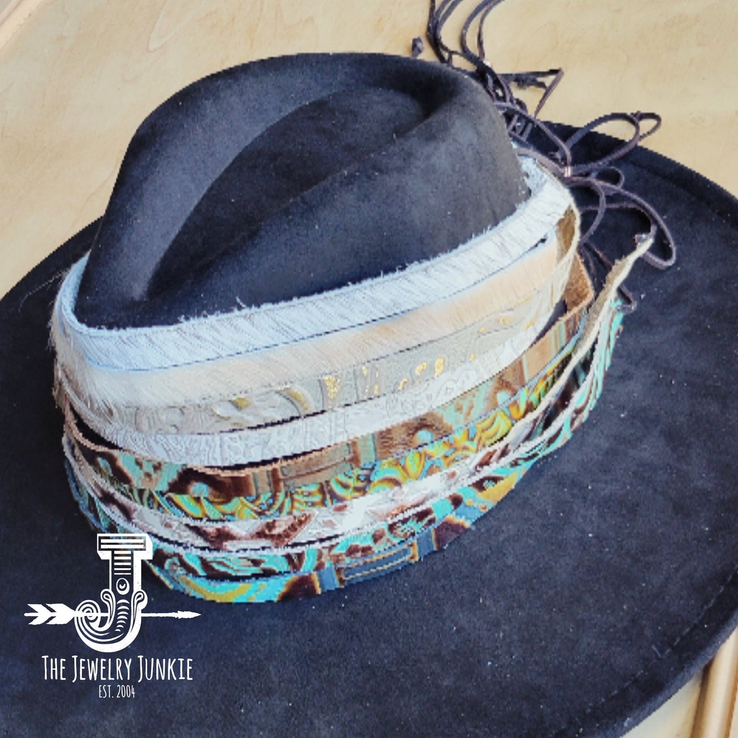 **Leopard Hair-On-Hide Leather Hat Band Only 950r