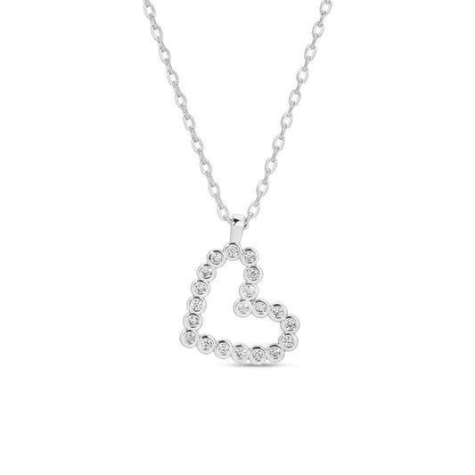 Delicate Cz Heart Pendant