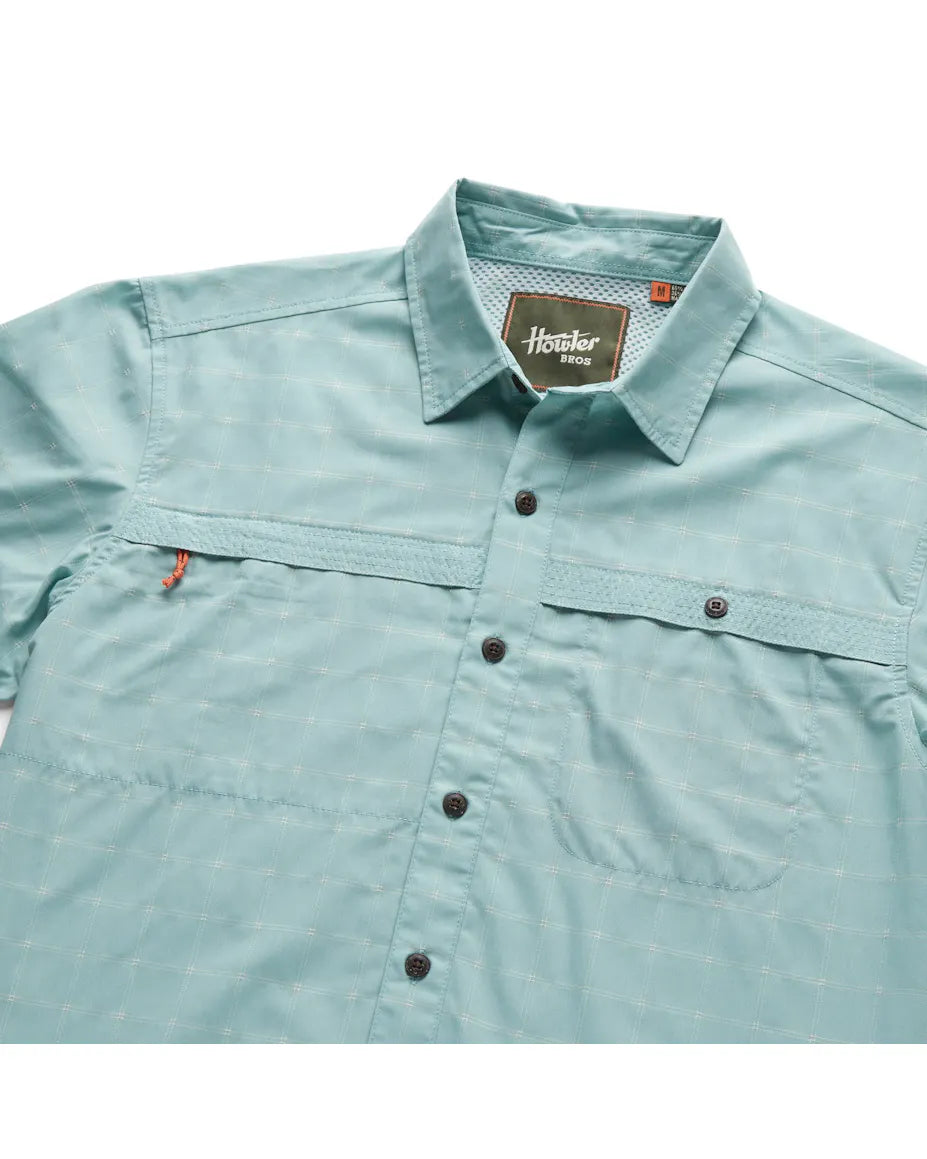 HOWLER BROTHERS Favorites Icon Tidepool Tech Shirt  in Crossroads Dobby: Seaspray