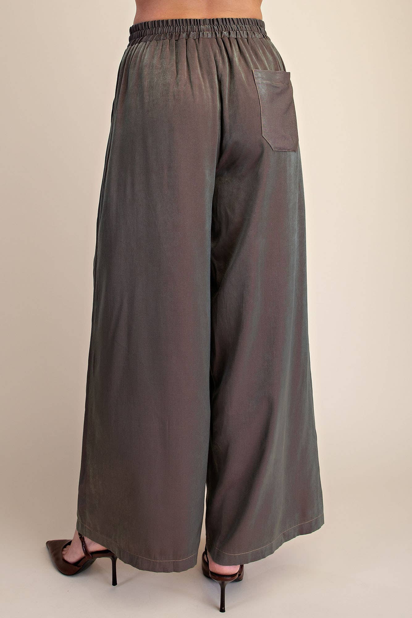 Drawstring Wide Leg Pants