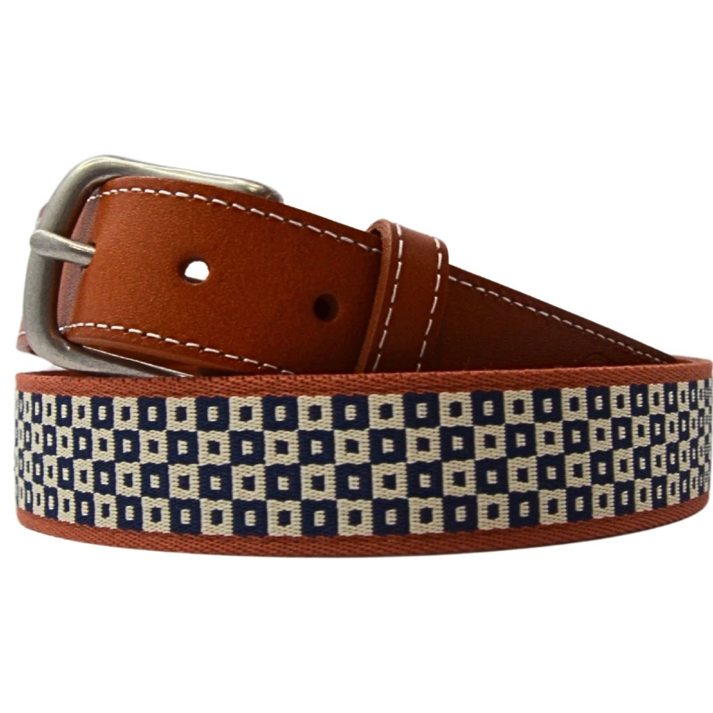 Cowboy Country Club WOVEN LEATHER AZTEC CHECKER BELT