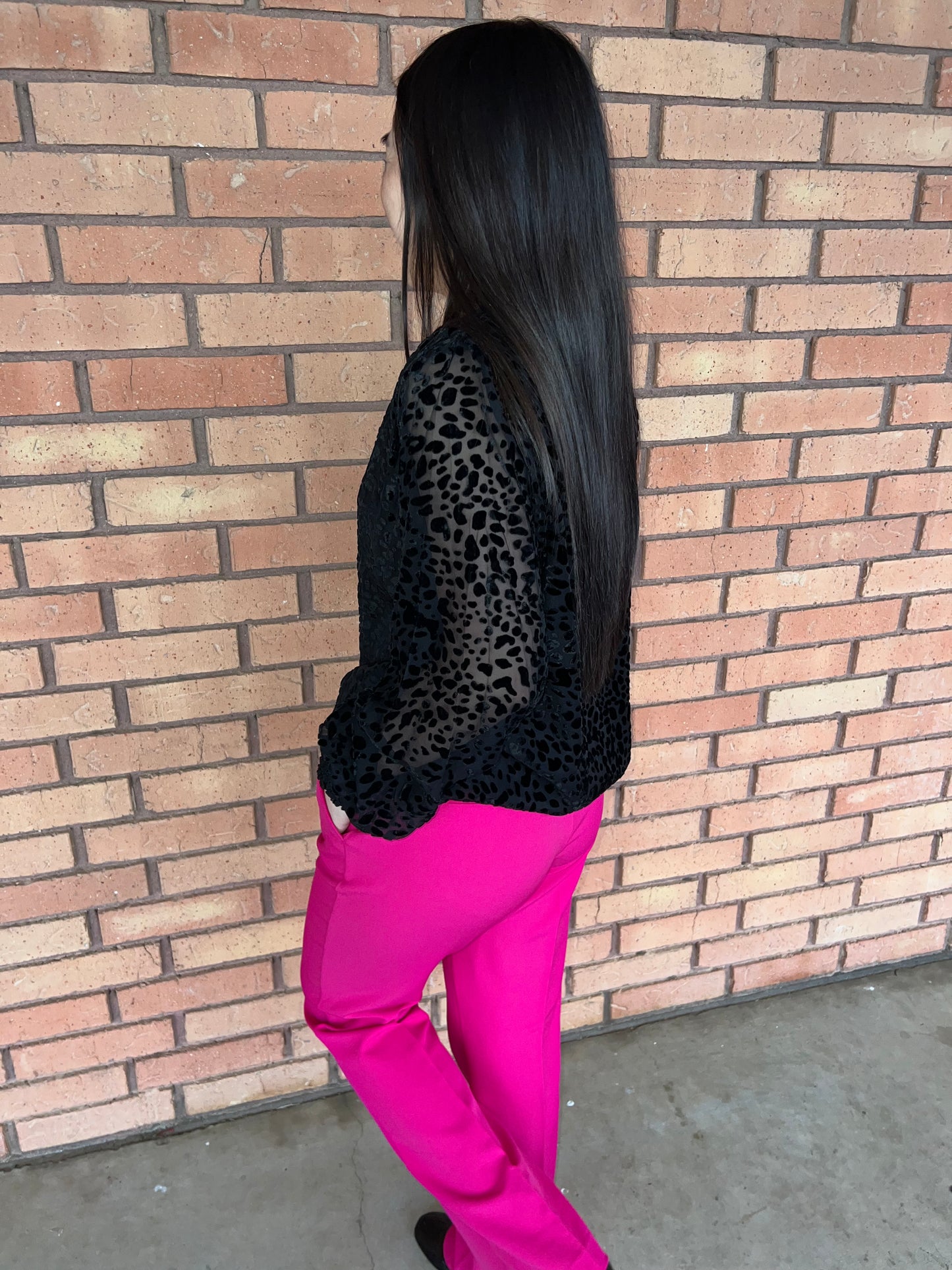 Liverpool Pink Topaz Kelsey Flare Stretch Pants